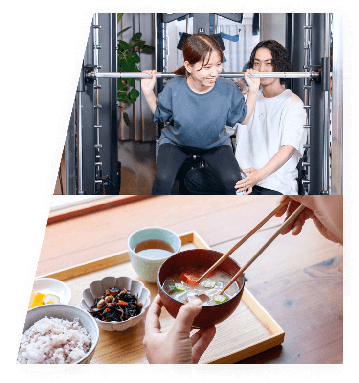 トレーニングと健康的な食事